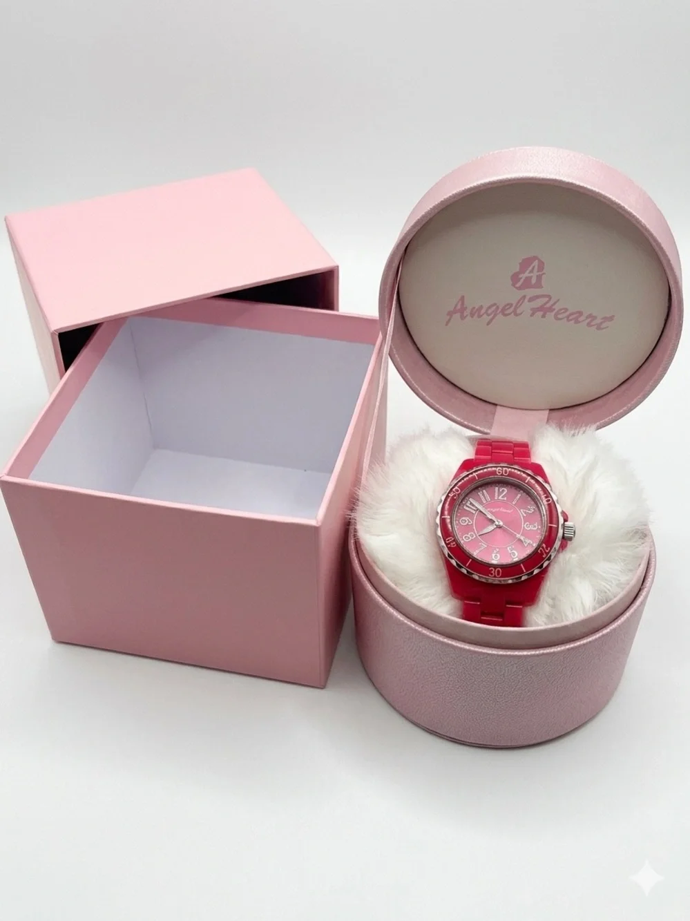 Angel Heart Love Sports Pink Quartz Watch (WL39) – Full Original Gift Box Set
